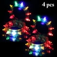thumbnail image 2 of Bangcool 4PCS LED Bracelet 8-LED Snap Fastener Glow in the Dark Bracelet Party Bracelet, 2 of 9