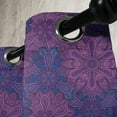 thumbnail image 4 of Ambesonne Ethnic Grommet Curtain, Paisley Flower, 50" x 63", Dark Blue Purple, 4 of 6