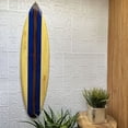 thumbnail image 4 of Zeckos 39 inch Wood Multicolor Stripe Surfboard Wall Hanging Decor Set of 2, 4 of 8