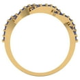 thumbnail image 5 of 0.495 ctw Wedding Band for Women - 14K yellow Gold Simulated Tanzanite Stackable Eternity Ring, 5 of 6