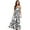 Black, variant on Women's Tube Ruffle Detail Layered Floral Print Flared Maxi Vacation Dress - Medium, Black
