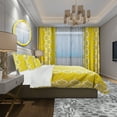 thumbnail image 3 of Designart 'Yellow Pattern' Modern Duvet Cover Set, 3 of 4