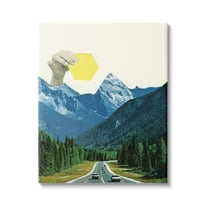 Stupell Industries Holding Sun Surreal Mountain Forest Road Landscape Canvas Wall Art, 16 x 20, Design by Cassia Beck