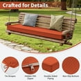 thumbnail image 4 of Kimunuk All-Weather 60" x 18" x 3.5" Outdoor Bench Cushion, Water-Repellent Swing Cushions with Handle, Orange, 4 of 7