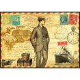 thumbnail image 3 of De Lauzun, Marion 24x18 Black Modern Framed Museum Art Print Titled - Vintage Paris Postcard Monsieur, 3 of 5