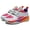Silver, variant on Bolognifi Men's Round-Toe Leather Upper Thick-Soled Non-Slip Cushioning Lightweight Lace-Up High-Top Basketball Shoes