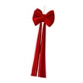 thumbnail image 4 of Adorno de lazo navideño, lazo extragrande decorativo artesanal de terciopelo para Navidad Rojo, 4 of 9