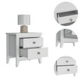 thumbnail image 5 of DEPOT E-SHOP Oasis Nightstand, Two Shelves, Four Legs, Countertop-White, For Bedroom, 5 of 5