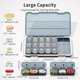 thumbnail image 2 of 3 times a day weekly pill organizer, 7 day pill organizer with large compartment, light and moisture resistant travel pill organizer for vitamins, med, 2 of 5