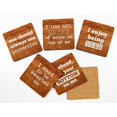 thumbnail image 2 of Inkdotpot Set of 6 Drink Coasters DecorativeNon,SlipCork Base4-inch Square PrintedCoastersEasy Clean- Quotes, 2 of 8