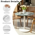 thumbnail image 5 of SEANATIVE Round Table Covers with Elastic Edged 24 x 24 Inch Cocktail Tablecloths Decorative High Top Table Cloth Table Decorations for Banquets Celebrations, Eucalyptus Leaf White, 5 of 7