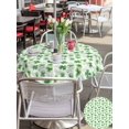 thumbnail image 6 of Outdoor Tablecloth with Umbrella Hole Zipper St. Patrick's Day Round Tablecloth 54" Waterproof Outside Table Cloth Lucky Shamrock Green Spring Plants Vintage Patio Table Cover Tablecloths for Picnic, 6 of 8