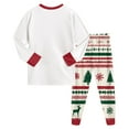 thumbnail image 5 of Caqnni Childrens Christmas Set Toddler Boy Girl Outfits Kids Christmas Pajamas Cotton Long Sleeve Matching Holiday Pjs Set Toddler Boy Girls Kids Xmas Jammies(2-3 Years,Wine), 5 of 9