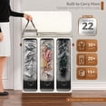 thumbnail image 3 of Sorbus Collapsible Fabric Laundry Hamper with Removable Bag, 3-Compartment, Beige, 3 of 6