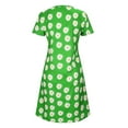 thumbnail image 6 of IROINNID Plus Size Casual Dresses For Women Daisy Printed V-Neck Short Sleeve Loose Knee-Length Dress Summer, 6 of 8