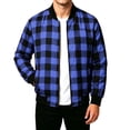 thumbnail image 5 of Atkumj Mens Plaid Jacket Casual Long Sleeve Zip Up Outerwear Trendy Ribbed Cuffs and Hem Fall Jackets for Men S, 5 of 9