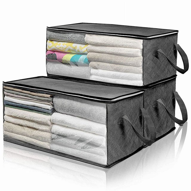 Bolsa de almacenamiento de tela no tejida, bolsa de almacenamiento plegable para colcha, bolsa de acabado para ropa de armario, caja a prueba de polvo y humedad