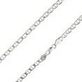 thumbnail image 4 of 925 Sterling Silver, Flat Mariner Chain 4.5mm Necklace - Hypoallergenic and Tarnish Resistant - By Oliver & Navy, 4 of 5