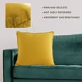 thumbnail image 6 of Tahtuvzn Count 2pcs 17x17" Cotton Linen Fringed Throw P-illow Covers,Sofa Bed Living Room Home Decor, Decorative Pillowcase with Tassel Boho, Gifts for Yourself, Yellow, 6 of 6