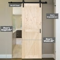 thumbnail image 3 of Diddaport 28 x 84 inch Sliding Barn Door , K Style DIY Unfinished Solid Spruce Wood Barn Door, With 5ft Sliding Hardware Kit & Handle, Double Surface, Natural Brown, 3 of 7