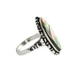 thumbnail image 2 of Genuine Oval-Shaped Abalone Ring in Antiqued Silvertone, 2 of 4