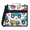 Blue, variant on Jiaoprinted Spring Wildflowers Zipper 3 D-Ring Binder Bag with Shoulder Strap, Vintage Poppy Waterproof Expanding Binder, Multi-Pocket Portfolio Organizer Case