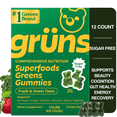 thumbnail image 3 of Gruns Sugar Free Superfood Multivitamin Greens Gummies for Adults, 12 Count, 3 of 10