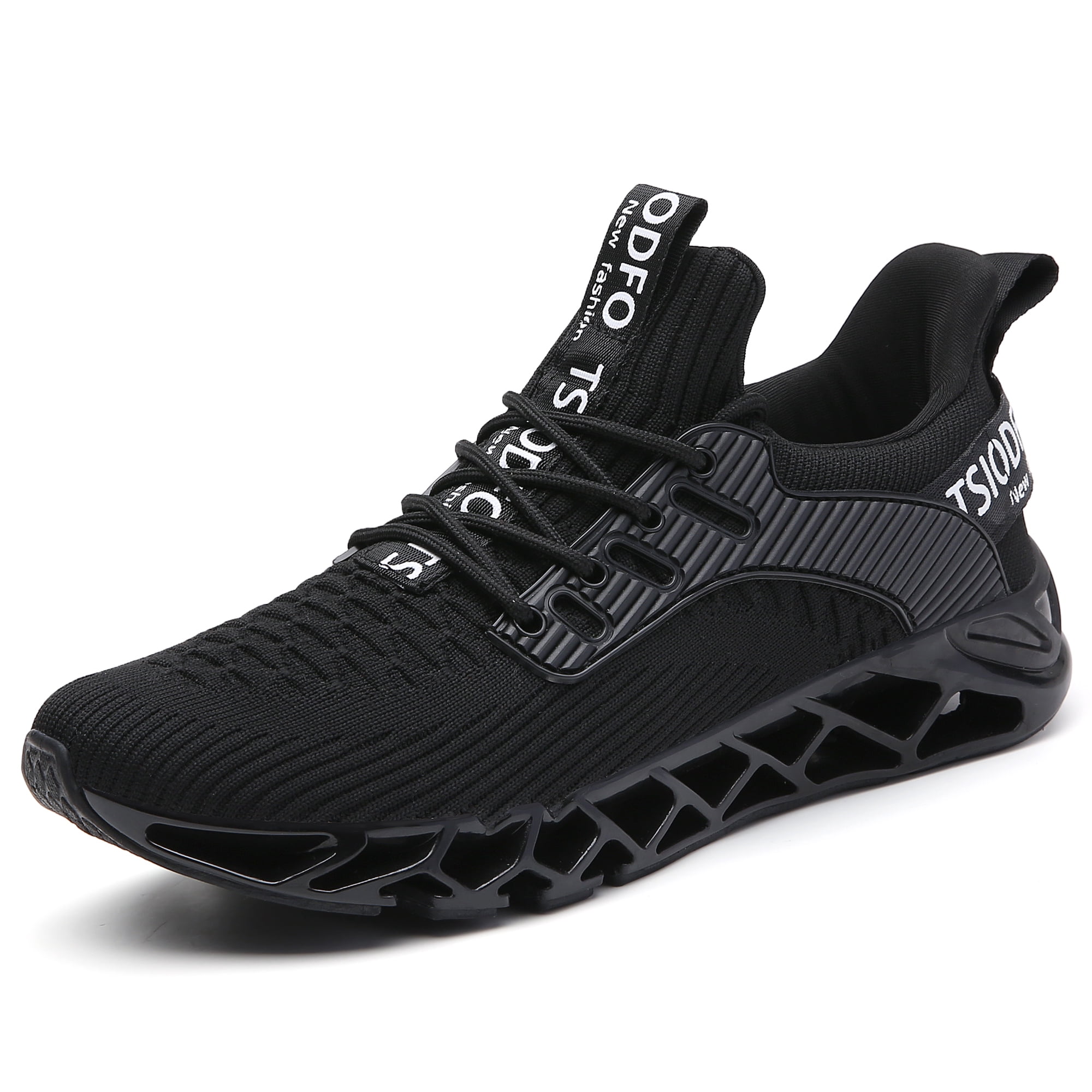 Men Sport Running Sneakers Tennis Athletic Walking Shoes All Black Size 9 Mesh Fashion Casual Gym Runner Jogging Trainers