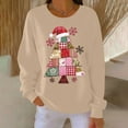 thumbnail image 6 of Craaazy Women's Casual Christmas Crew Neck Long Sleeve Pullover Tops Fashion Fall Winter Sweatshirts Comfortable Blouses Gifts, 6 of 8