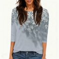 thumbnail image 5 of KLHDSF 3/4 Sleeve Tops for Women Basic Crew Neck Spring Blouses Casual Fit Fall T Shirts 2026 Gray L, 5 of 5