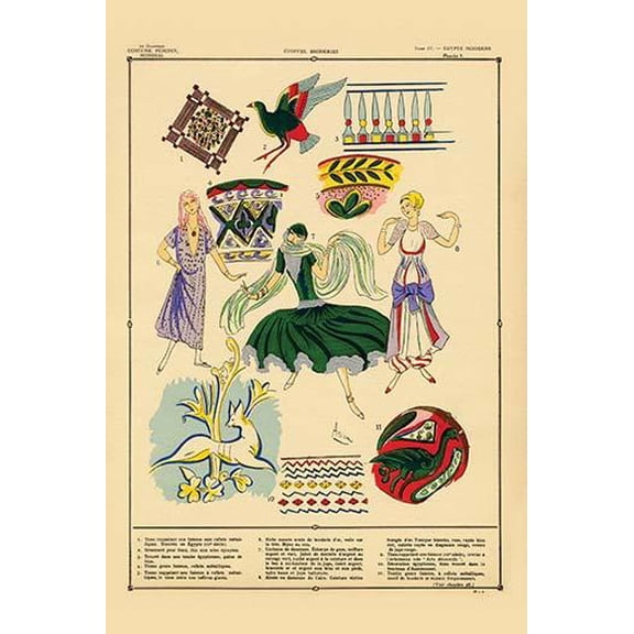 Modern Egyptian: Patterns- Fine Art Canvas Print (20" x 30")