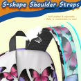 thumbnail image 2 of 17 Inch Lightweight Backpack,PVC Waterproof Oxford Fabric, Ergonomically Designed, with Large Capacity, Monarch Butterfly Aesthetic, 2 of 5