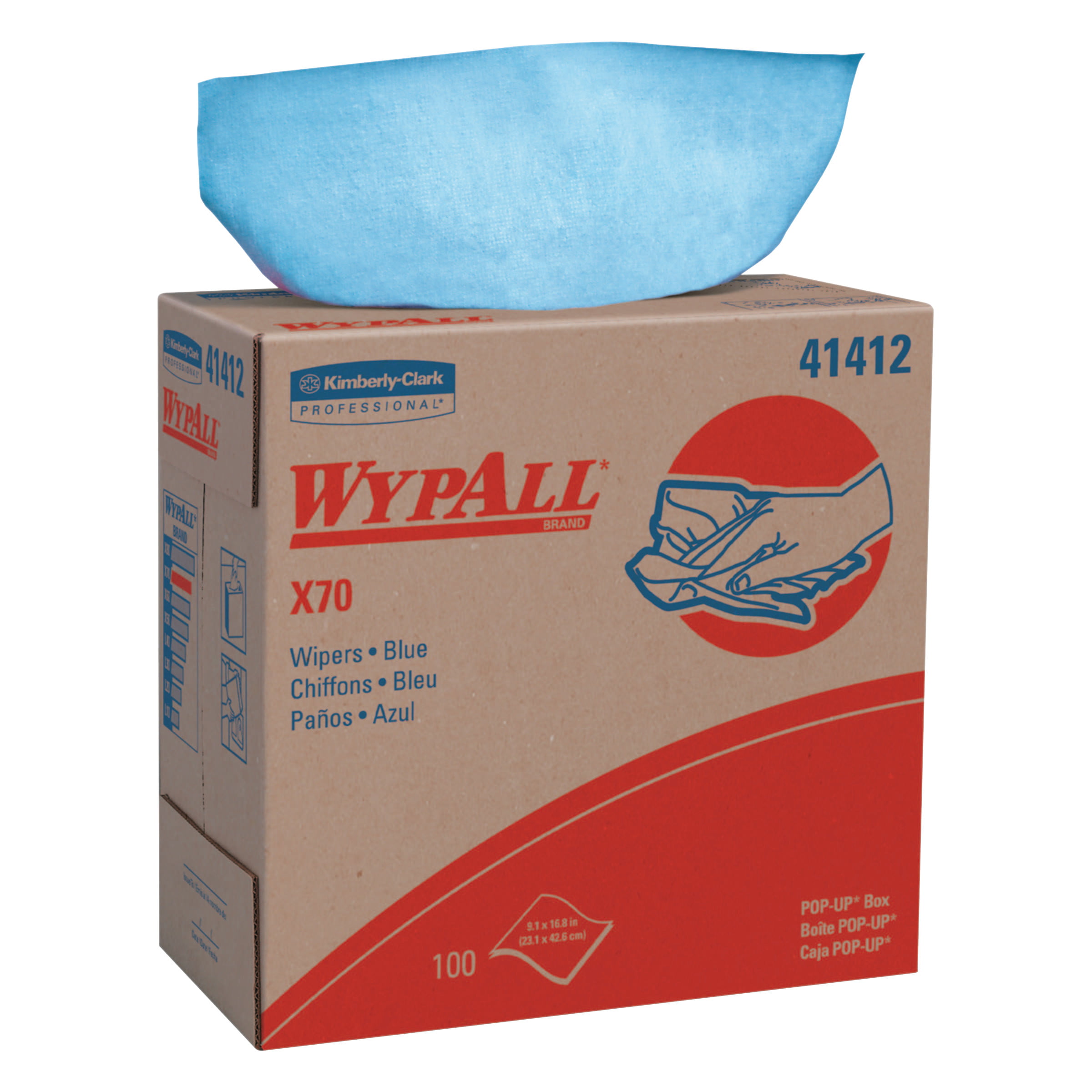 Brag Box HYDROKNIT White 12 1/2 x 16 4/5 WypAll 41044 X80 Cloths 