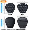 thumbnail image 3 of Motorcycle Seat Cushion, 100% Gel 3D-Honeycomb Rider Cushion for Motorcycle, Universal Non-Slip Grip Ergonomic Motor Seat Pad, Structure TPE Shock Absorption Breathable for Long Rides, 3 of 8