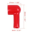 thumbnail image 4 of 2pcs 46mm Long Black Red Soft Battery Terminal Cover Insulation Sleeve Boot Protector, 4 of 4