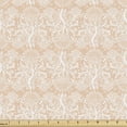 thumbnail image 1 of Peach Colors Upholstery Fabric by the Yard, Damask Vintage Design of Intricately Sketched Intertwined Flowers Print, Decorative Fabric for DIY and Home Accents, 1 Yard, Pale Peach White by Ambesonne, 1 of 4