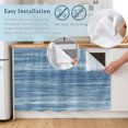 thumbnail image 5 of Blue Sink Skirt 10"W x 11"L, Dustproof Under Sink Curtain Skirt for Bathroom Kitchen, Vintage Modern Abstract Art Ombre Adhesive Short Vanity Curtains Cover for Laundry Room Closet Shoe Rack, 5 of 8