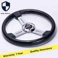 thumbnail image 2 of 14" Racing Car Carbon Look Sports Steering Wheel Silver Spokes Volante-, 2 of 4