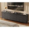 thumbnail image 6 of Amadwell 70 Inch Dresser with 12 Fabric Drawers, TV Stand for 65, 75, 80 Inch TV, Long Dresser for Bedroom, Entertainment Center for Living Room, Chest of Drawers & Storage, Black, 6 of 10