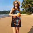 thumbnail image 3 of Disketp Flame Metal Skull para Vestido sin Mangas para Mujeres, Vestidos de Verano para Mujeres, Casual y Holgado para la Playa, 3 of 7