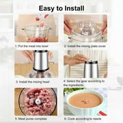 Electric Meat Grinder 500W Home Kitchen Industrial 2L Stainless Steel Food Processor and Sausage Maker