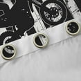 thumbnail image 4 of jejeloiu Motocross Truck Blackout Curtains Set of 2 (52x84 Each),Black White Window Curtains For Boys Men, 4 of 6