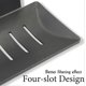 thumbnail image 5 of Bathroom Soap Dish, Soap Holder with Self-Draining Tray, Shower Wall Soap Tray, 4-Slot Self-Adhesive Soap Container (Gunmetal Gray), 5 of 5