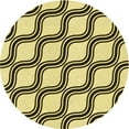 thumbnail image 1 of Ahgly Company Machine Washable Indoor Round Transitional Mustard Yellow Area Rugs, 4' Round, 1 of 7