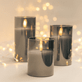 thumbnail image 3 of MGEZCOO LED Flameless Candle Set, 5-Piece with Realistic Wax Look, Battery Operated, Remote Control, 3 Sizes (4", 5", 6"), 7.5 cm Diameter (2.95"), Safe & Elegant for Home Décor, 3 of 7