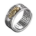 thumbnail image 1 of Feng Shui Pixiu Mani Mantra Protection Wealth Ring For Male, 1 of 6