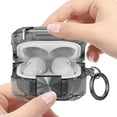 thumbnail image 5 of Dteck Clear Case with Lock for Samsung Galaxy Buds FE (2023)/Buds 2 Pro (2022)/Buds  2 (2021)/Buds Pro (2021)/Buds Live (2020) Case Cover with Keychain,Black, 5 of 6