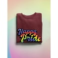 thumbnail image 3 of Happy Pride Bubblegum Banner Sweatshirt Men -Smartprints Designs, Male 3X-Large, 3 of 4