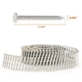 thumbnail image 3 of 1200Pcs Stainless Steel 1-1/4” ×.09” Ring Shank Siding Nails 15 Degree Wire Coil, 3 of 12