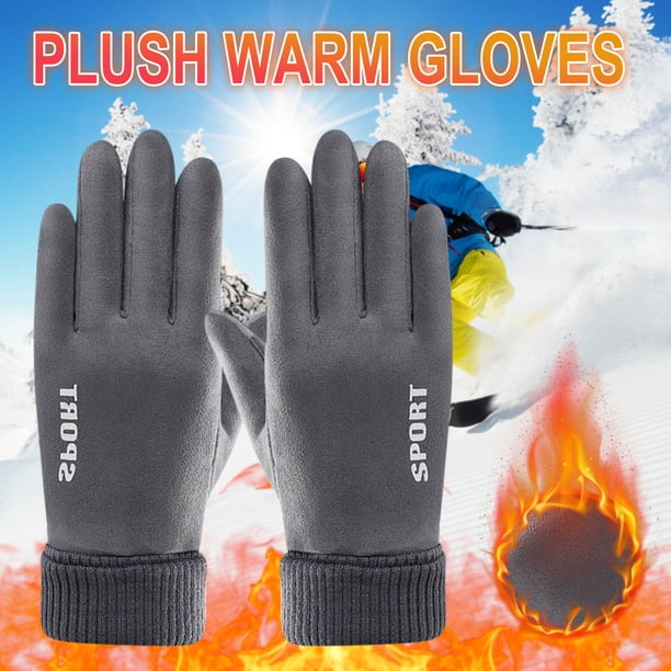 Gorro Clido de Invierno para Buceo, Manta de Lana, Forro de Felpa, Impermeable, para Damas, Guantes de Exterior, con Lienzo de Lana, Waterproof, para Salida, para Caminar, Fcil de